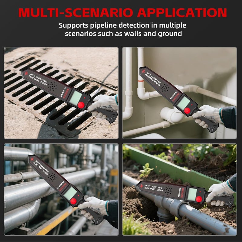 Borsstyne Pipe Locators Precision Blockage Detector for Water pipes underground pipes PVC pipes metal pipes Wall pipes - Image 3